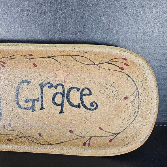 Donna White, Amazing Grace Rustic, Primitive, Decorative Oblong Tray - Picture 4 of 9